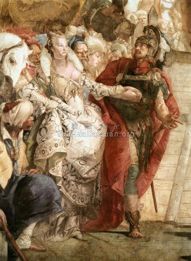 Labia The Meeting of Anthony and Cleopatra detail - 乔瓦尼·巴蒂斯塔·提埃波罗